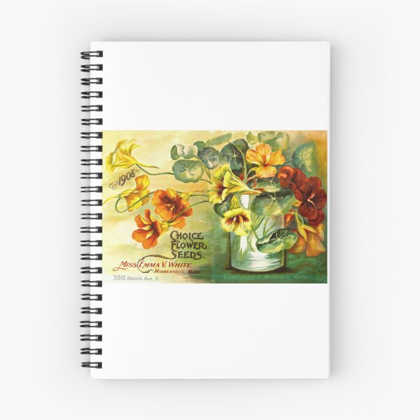 Item preview, Vintage 1908 Choice Flower Seeds Nasturtium Poster designed and sold by MochaMeli.