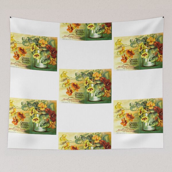 Item preview, Vintage 1908 Choice Flower Seeds Nasturtium Poster designed and sold by MochaMeli.