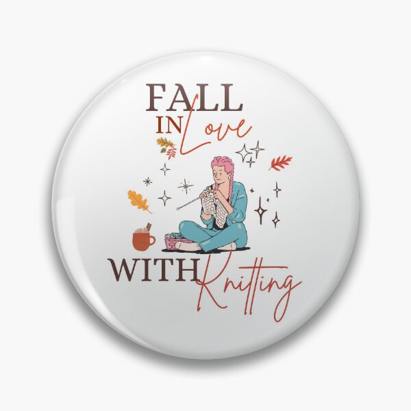 Item preview, Fall In Love With Knitting - Cute Fall Knitting lover Gifts designed and sold by Wiss2Arts.