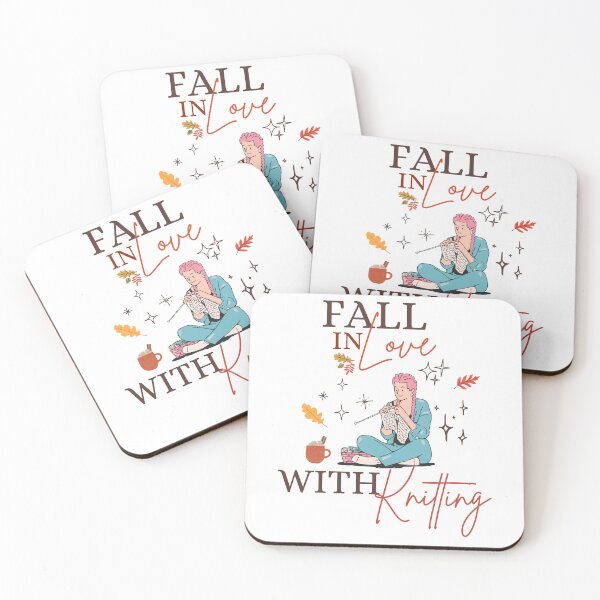 Item preview, Fall In Love With Knitting - Cute Fall Knitting lover Gifts designed and sold by Wiss2Arts.