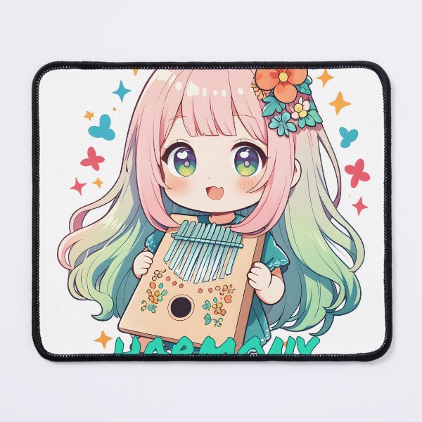 Item preview, Kawaii Girl Playing Kalimba designed and sold by Snackwear Apparel.