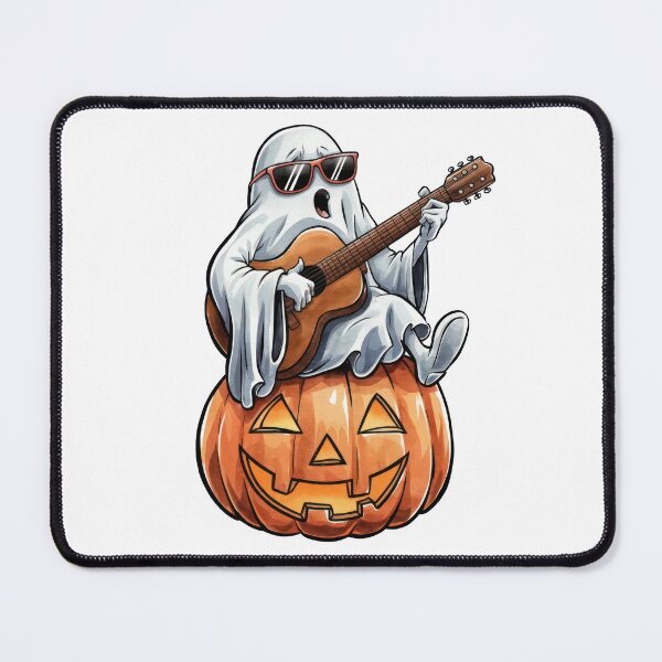 Item preview, Ghost Singing and Playing Guitar on Halloween Pumpkin designed and sold by PING 999 STUDIO.