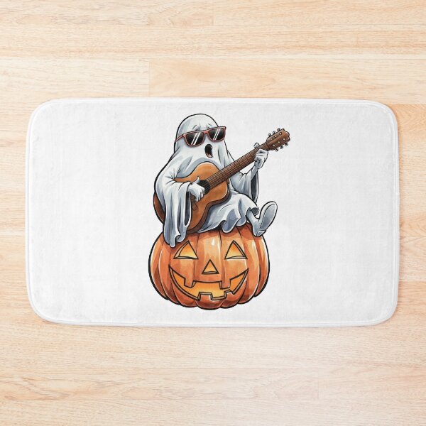 Item preview, Ghost Singing and Playing Guitar on Halloween Pumpkin designed and sold by PING 999 STUDIO.