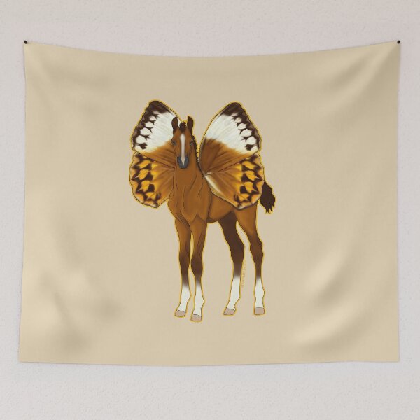 Item preview, Cute Baby Horse Foal Butterfly designed and sold by DappledMoon.