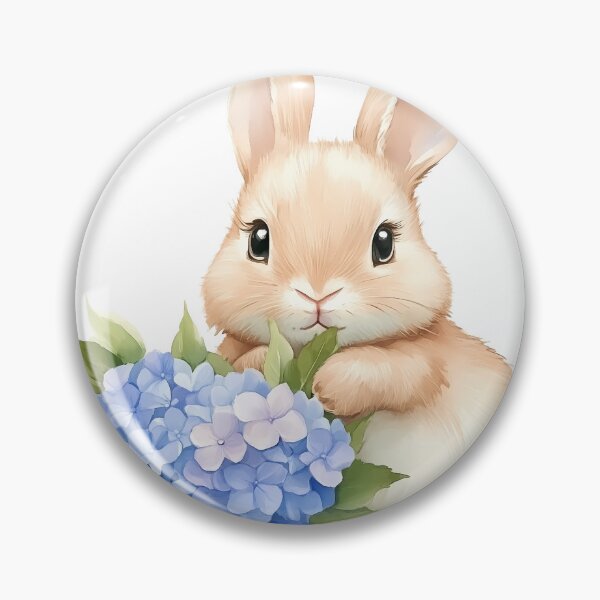 Item preview, Cute rabbit with Hydrangea bouquet, watercolor designed and sold by Jayjaynaenae.