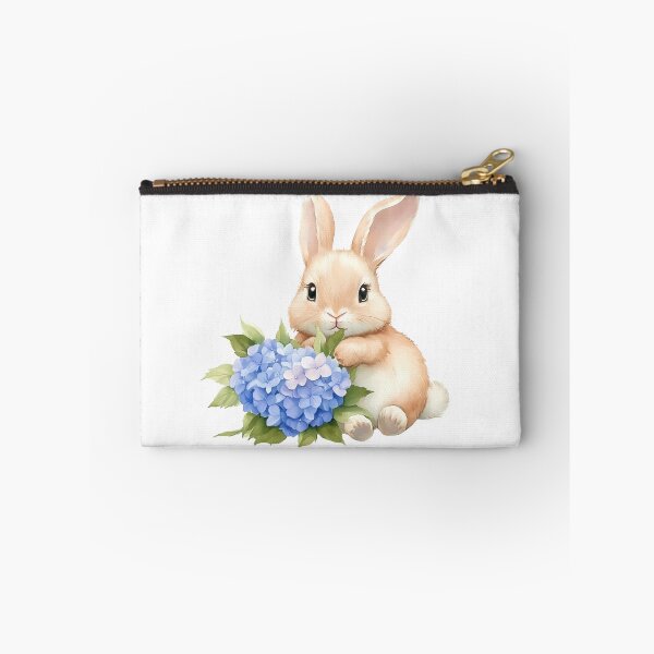 Item preview, Cute rabbit with Hydrangea bouquet, watercolor designed and sold by Jayjaynaenae.