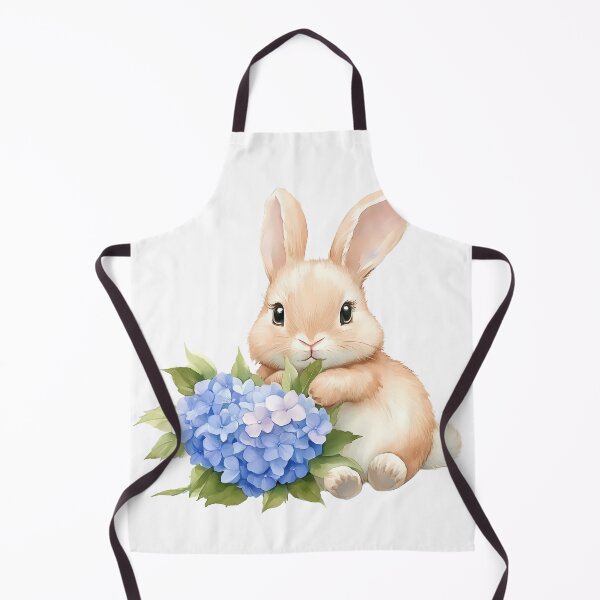 Item preview, Cute rabbit with Hydrangea bouquet, watercolor designed and sold by Jayjaynaenae.