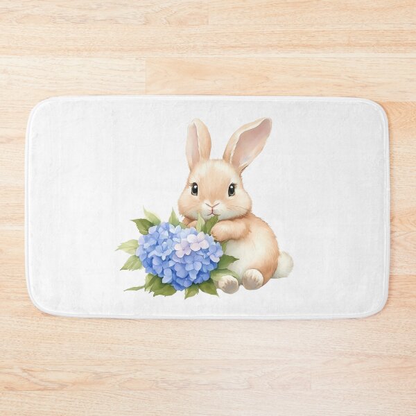 Item preview, Cute rabbit with Hydrangea bouquet, watercolor designed and sold by Jayjaynaenae.