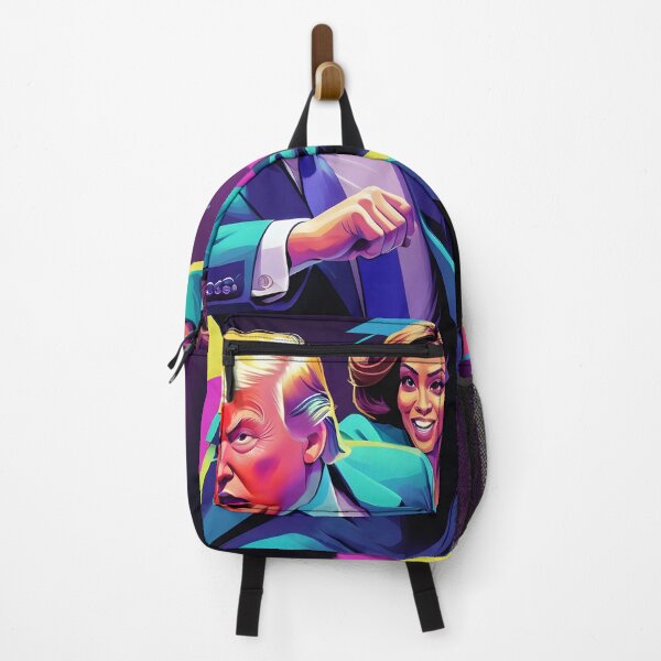 Item preview, Donald Trump and Kamala Harris Neon-Style Design - Vibrant Political Art designed and sold by creativaimages.