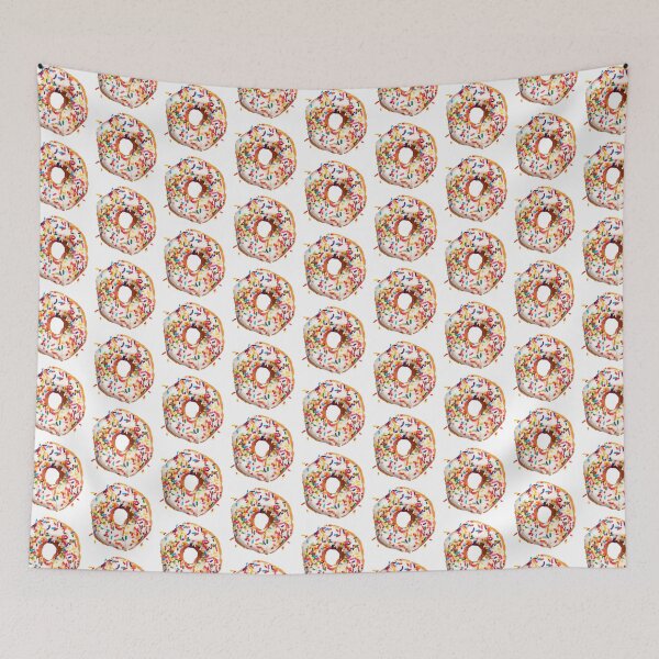 Item preview, white donut - sprinkle donut designed and sold by PIXEL POP DESIGNS - Beyond the Norm!.