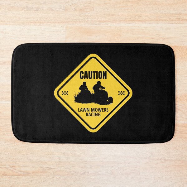 Item preview, Lawnmower Racing - Caution Sign - Lawn Mower Racing designed and sold by RaceDayRags.