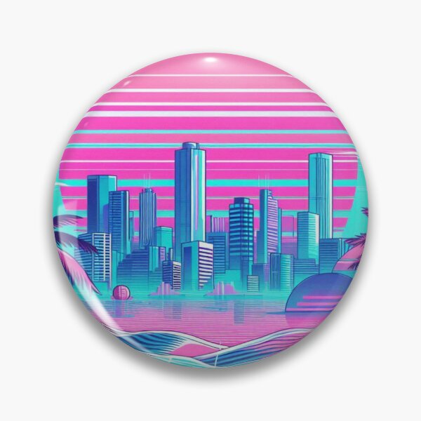 Item preview, Retro Futuristic Cityscape designed and sold by ZenOfAIarts.