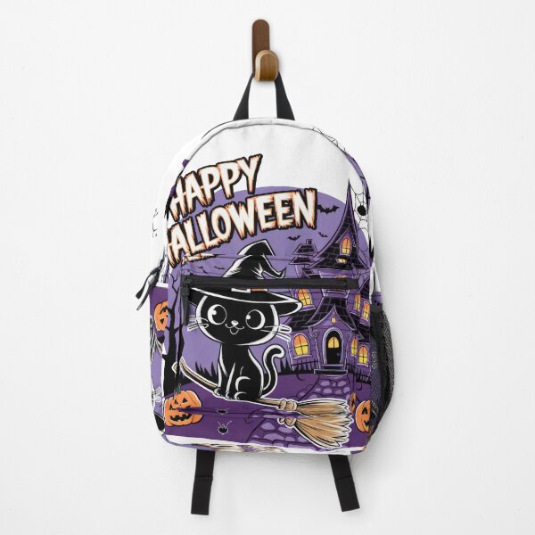 Item preview, Happy Halloween Cat at the Spooky Manoir designed and sold by RvinJo8.