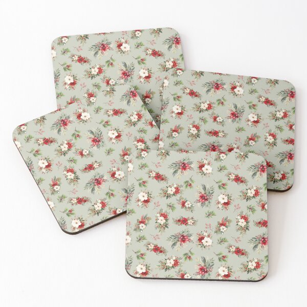 Item preview, Christmas Floral Bouquet Pattern designed and sold by Honey Myrtle Studio.