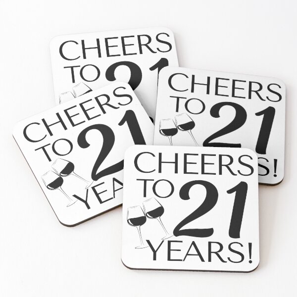 Item preview, Cheers to 21 Years - Birthday Anniversary Celebration designed and sold by highflycrafts.