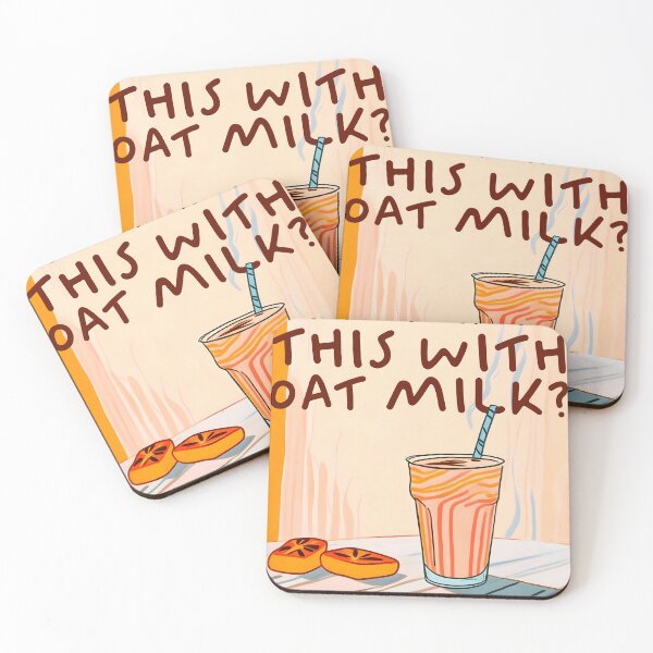 Item preview, Can I Have this With Oat Milk? | Coffee Typography Lactose No Dairy Funny Quote, Eclectic Contemporary Boho Lettering Words Vegan Phrase Art Print designed and sold by 83oranges.com.