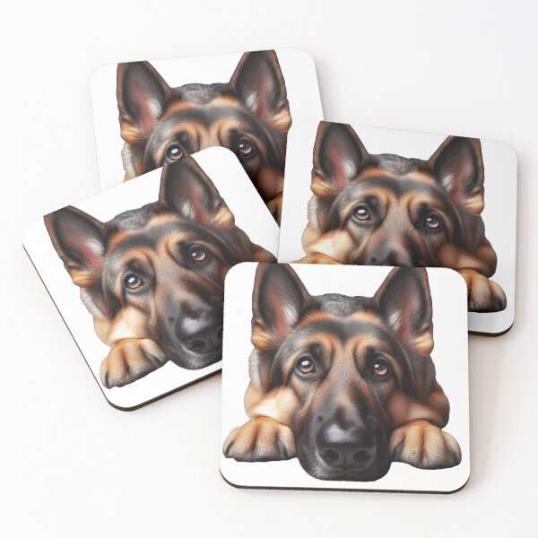 Item preview, Down Stay German Shepherd designed and sold by PamsAIArt.