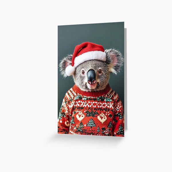 Item preview, Cute Christmas Koala, Funny Retro Animal Photo designed and sold by CheekyAnimalz.