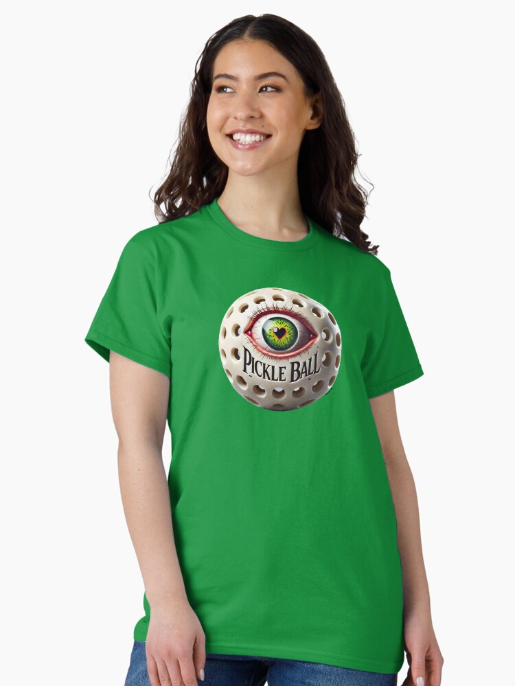 Thumbnail 1 of 7, Classic T-Shirt, Eye Heart Pickle Ball designed and sold by zeeteezofficial.