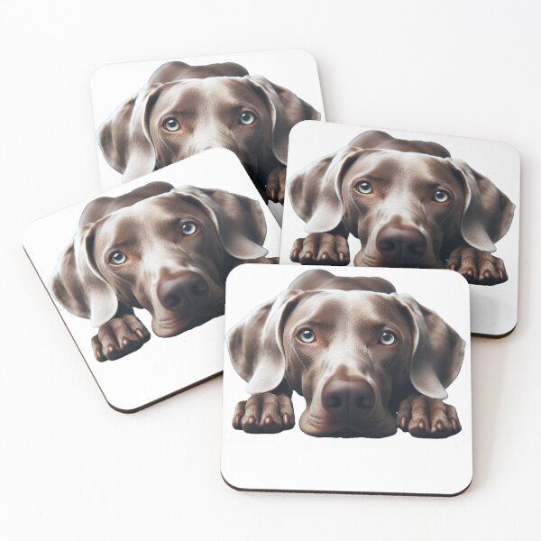 Item preview, Down Stay Weimaraner designed and sold by PamsAIArt.