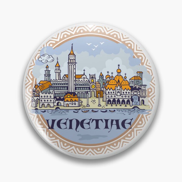 Item preview, Venice city hand draw medieval illustration designed and sold by QatlasMap Shop.