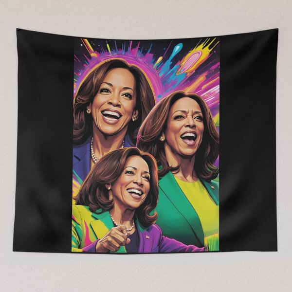 Item preview, Kamala Harris Neon-Style Design - Vibrant Political Art designed and sold by creativaimages.
