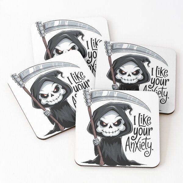 Item preview, Funny Grim Reaper I Like Your Anxiety designed and sold by PlanetMarker.