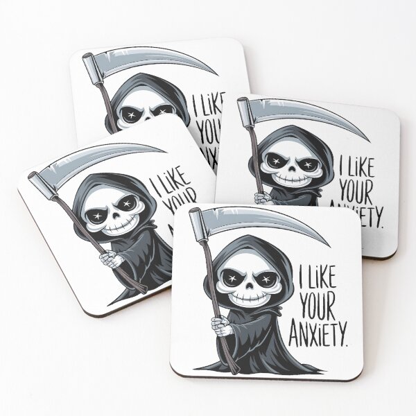 Item preview, Funny Grim Reaper I Like Your Anxiety designed and sold by PlanetMarker.