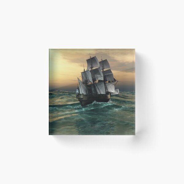Item preview, pirate ship sailing the seas designed and sold by Angelosdesign93.