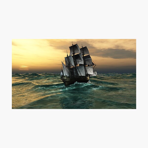 Item preview, pirate ship sailing the seas designed and sold by Angelosdesign93.