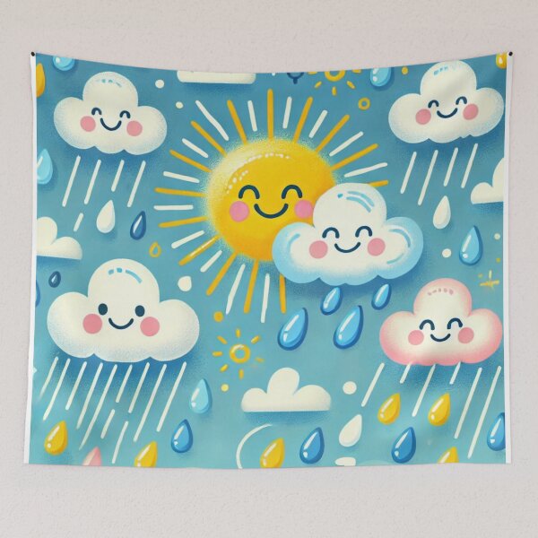 Item preview, Playful Clouds in a SunShower designed and sold by TeslaSt0re.