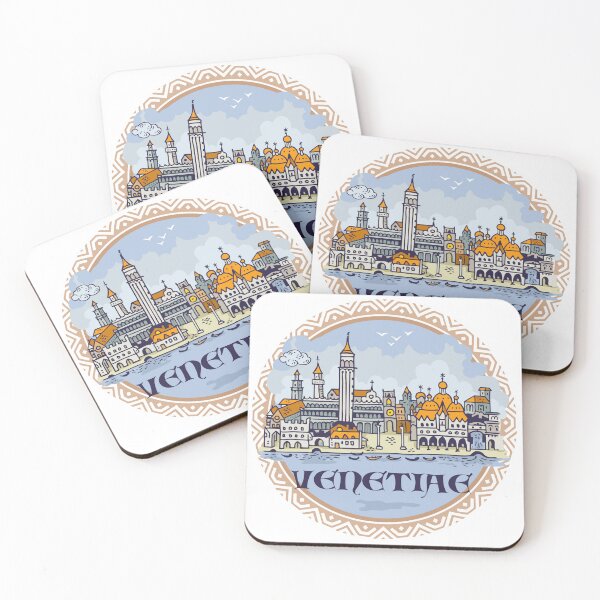 Item preview, Venice city hand draw medieval illustration designed and sold by QatlasMap Shop.