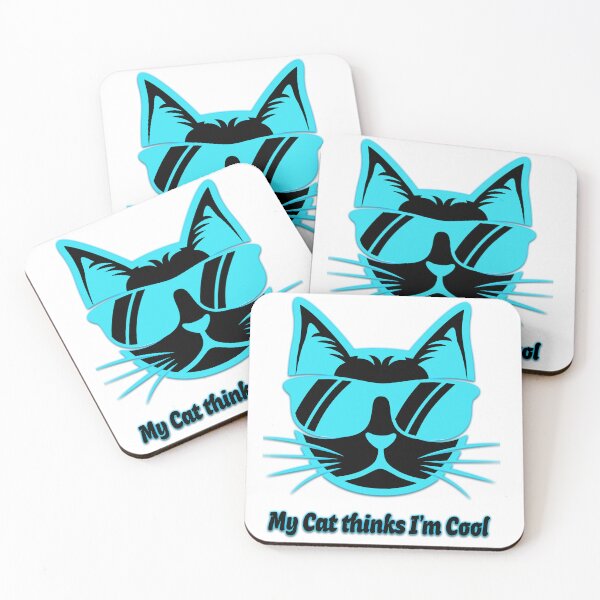 Item preview, My cat thinks I'm cool designed and sold by catninja86.