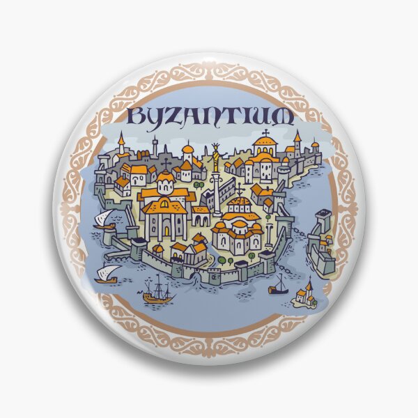 Item preview, Constantinople, Byzantium city hand draw medieval illustration designed and sold by QatlasMap Shop.