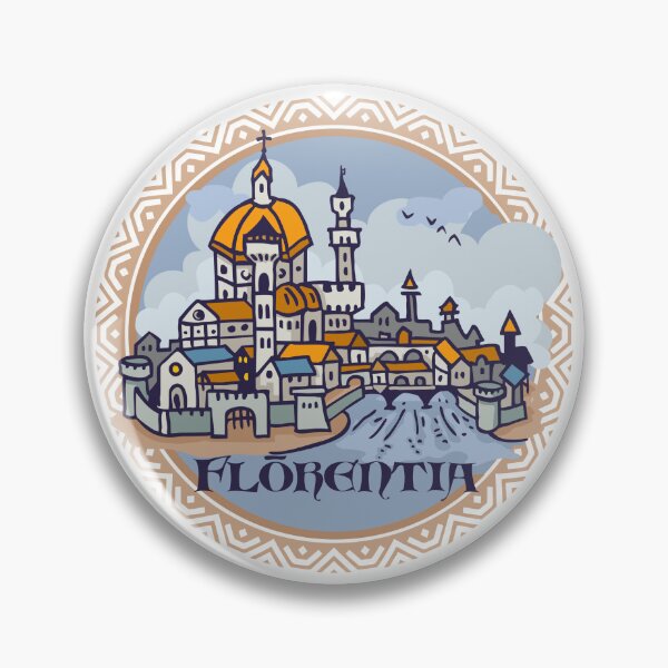 Item preview, Florence city hand draw medieval illustration designed and sold by QatlasMap Shop.