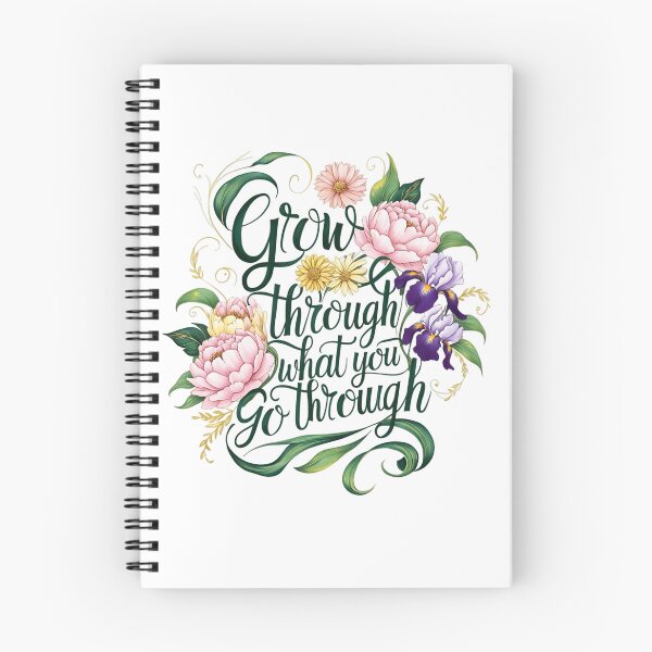 Item preview, "Grow Through What You Go Through" Inspirational Floral  designed and sold by fashionsicon.