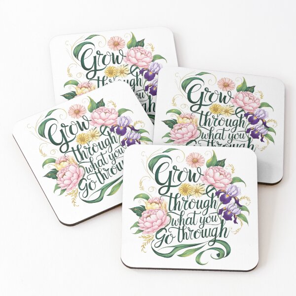 Item preview, "Grow Through What You Go Through" Inspirational Floral  designed and sold by fashionsicon.