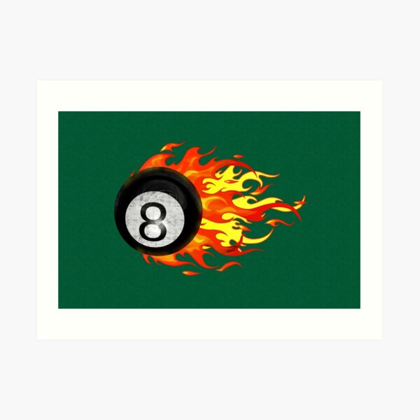 Flaming 8 ball  Pool balls, Pool art, Billiards