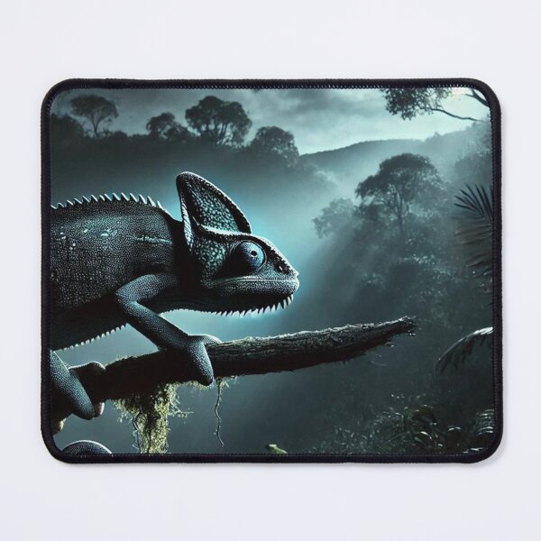 Item preview, Nocturnal Chameleon at Night - Mysterious Moonlit Wildlife designed and sold by NocturnalNook.