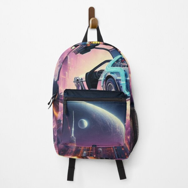 Item preview, a futuristic delorean flying through space designed and sold by mikaws.