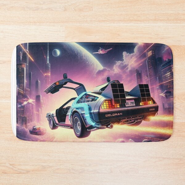 Item preview, a futuristic delorean flying through space designed and sold by mikaws.