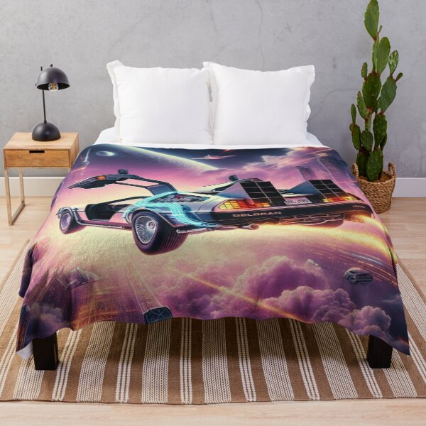 Item preview, a futuristic delorean flying through space designed and sold by mikaws.