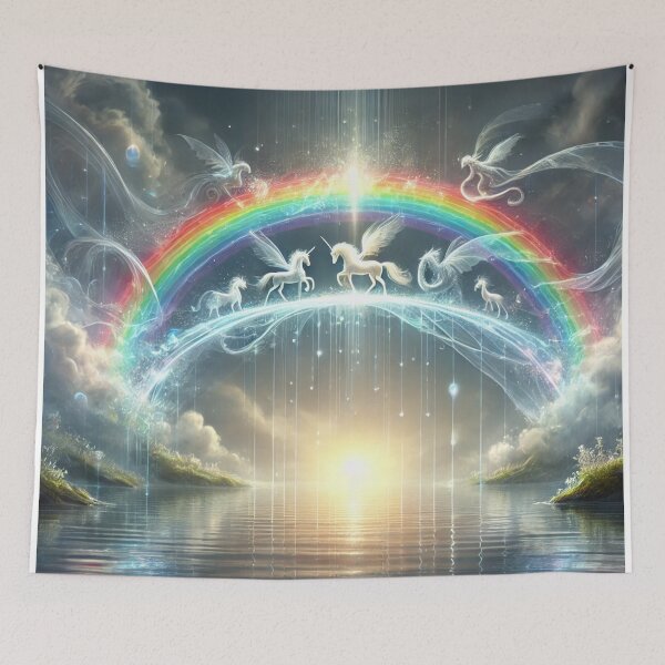 Item preview, Rainbow Bridge Under a SunShower designed and sold by TeslaSt0re.