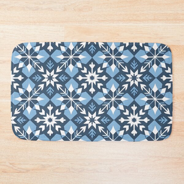 Item preview, Intricate Blue and White Snowflake Geometric Pattern - Winter Mug & Carpet Design designed and sold by Artophilists.