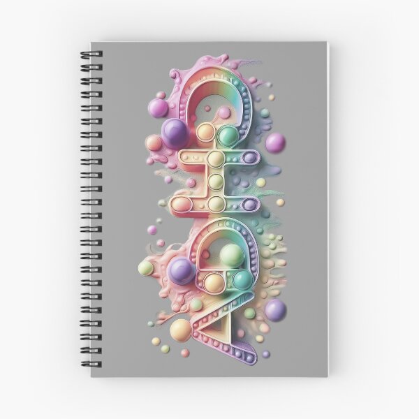 Item preview, The inscription: "ADHD" made of pop up toy and runny paint in rainbow, pastel colors on a gray background.5 designed and sold by My-fake-places.