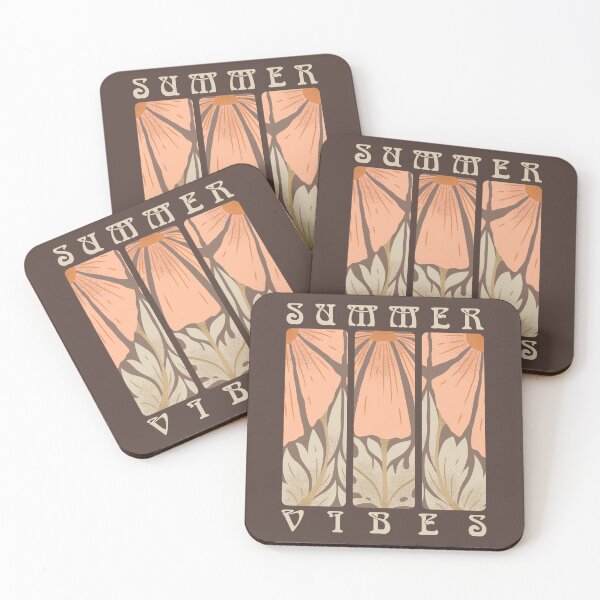 Item preview, Abstract flowers and lettering Summer Vibes designed and sold by DarianaArt.