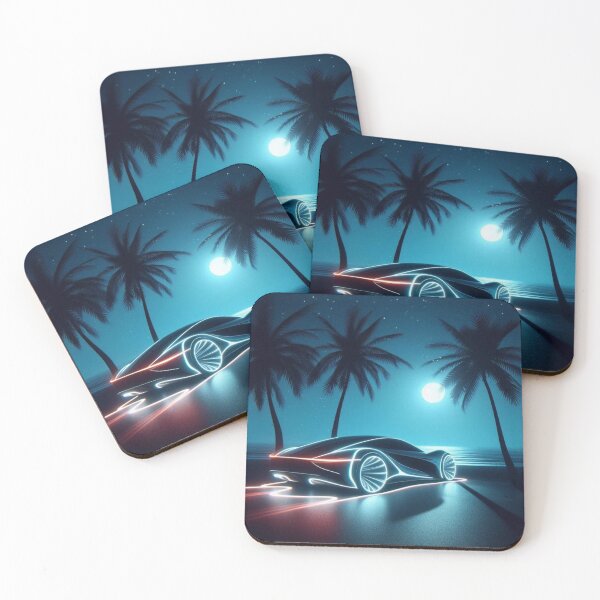 Item preview, Futuristic Car Moonlit Ride: Drive into Tomorrow designed and sold by NNStoreFreiburg.