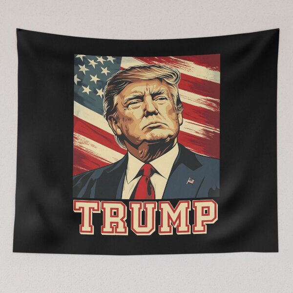 Item preview, Trump 2024 American Flag designed and sold by trendyzcom.
