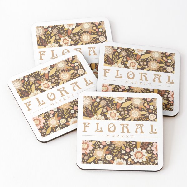 Item preview, Abstract flowers and lettering Floral Market designed and sold by DarianaArt.