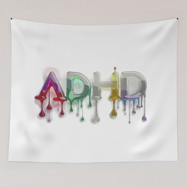 Item preview, The word "ADHD" is made of dripping glass bottles filled with colored liquid.1 designed and sold by My-fake-places.